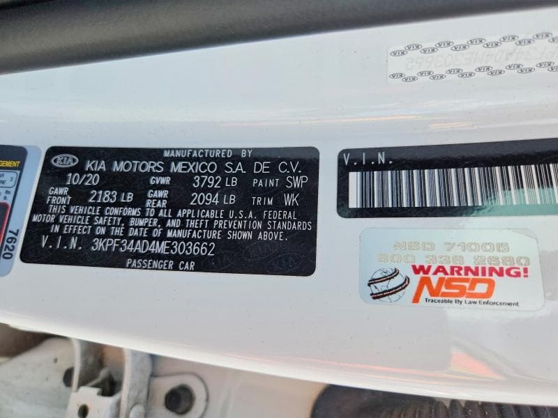 2021 KIA FORTE GT LINE 12