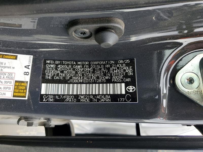 2026 TOYOTA COROLLA HYBRID LE 12