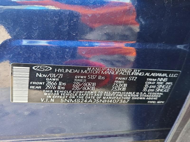 2022 HYUNDAI SANTA FE SEL 13