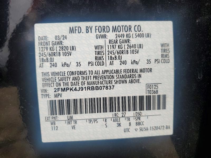 2024 FORD EDGE SEL 13