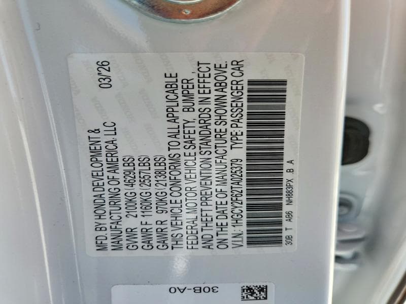 2026 HONDA ACCORD HYBRID EXL 13