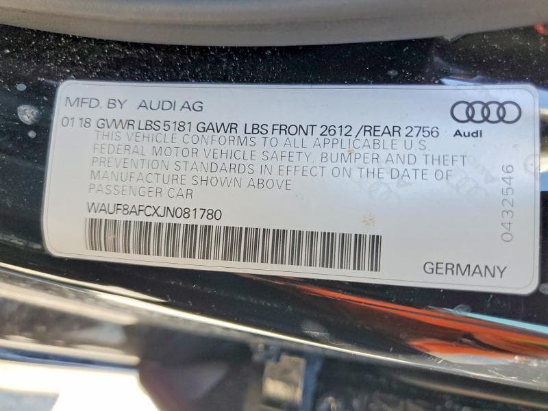 2018 AUDI A6 PREMIUM 12