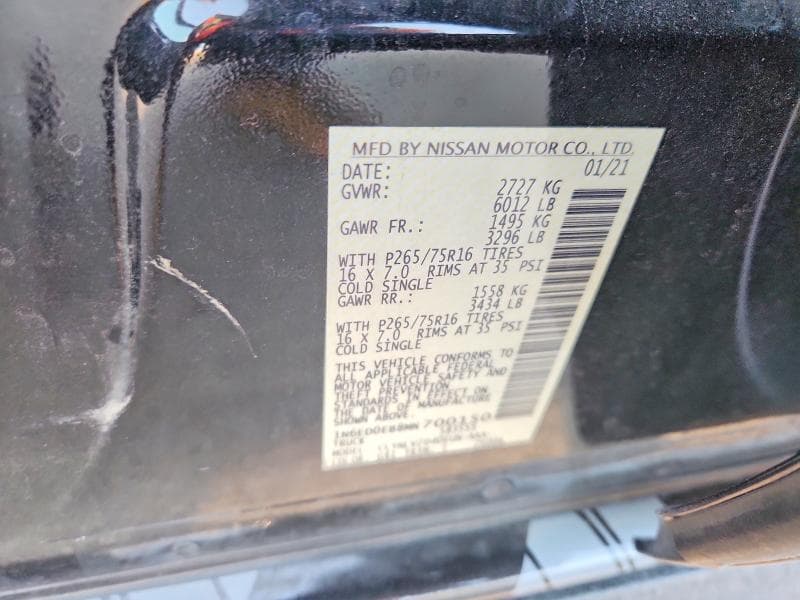 2021 NISSAN FRONTIER PRO-4X 12