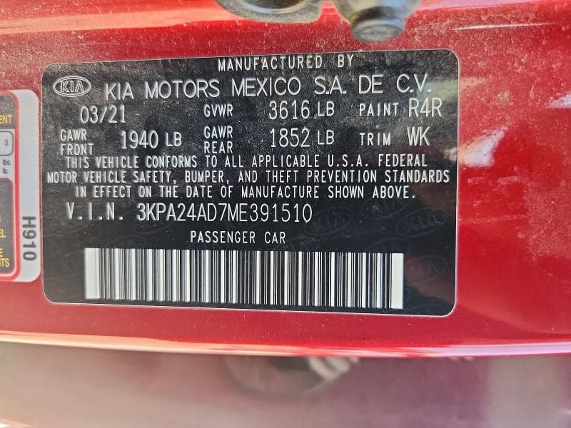 2021 KIA RIO S 12