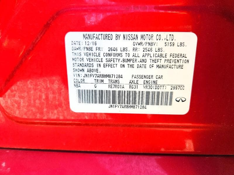 2017 INFINITI Q50 RED SPORT 400 12