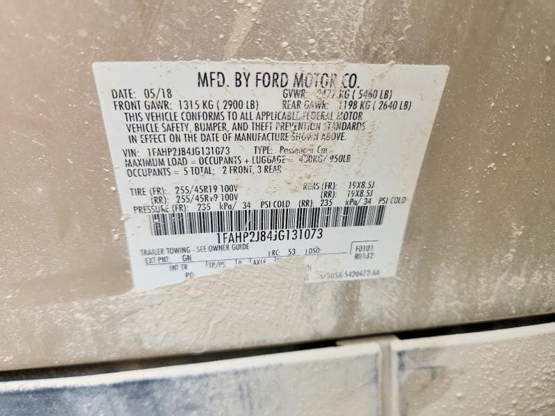 2018 FORD TAURUS LIMITED 12
