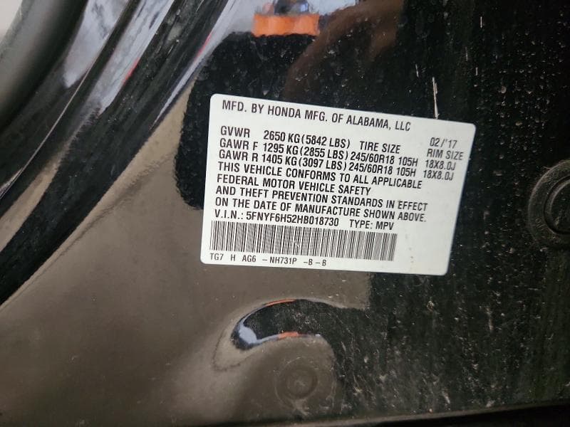 2017 HONDA PILOT EXL 13