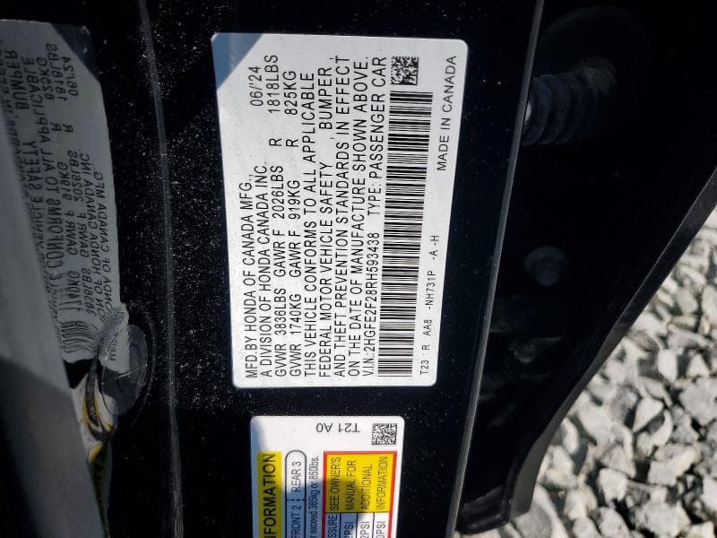 2024 HONDA CIVIC LX 12