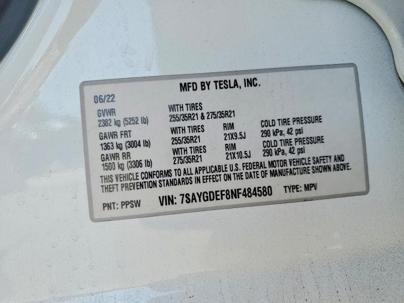 2022 TESLA MODEL Y 13