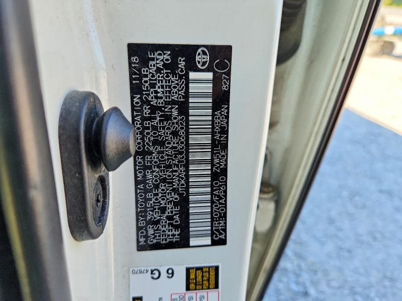 2018 TOYOTA PRIUS TWO ECO 12