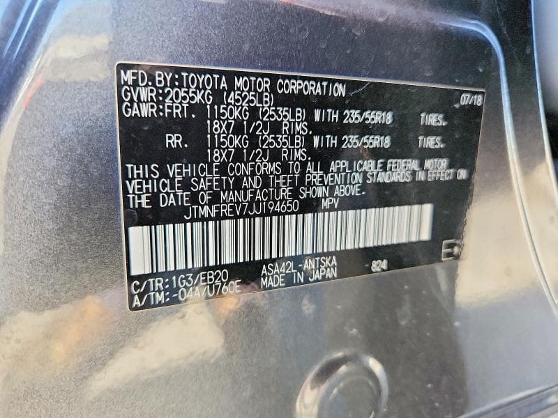 2018 TOYOTA RAV4 SE 14