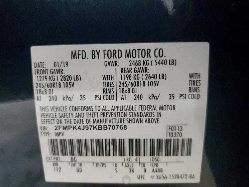 2019 FORD EDGE SEL 13