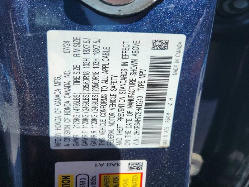 2025 HONDA CR-V EXL 14