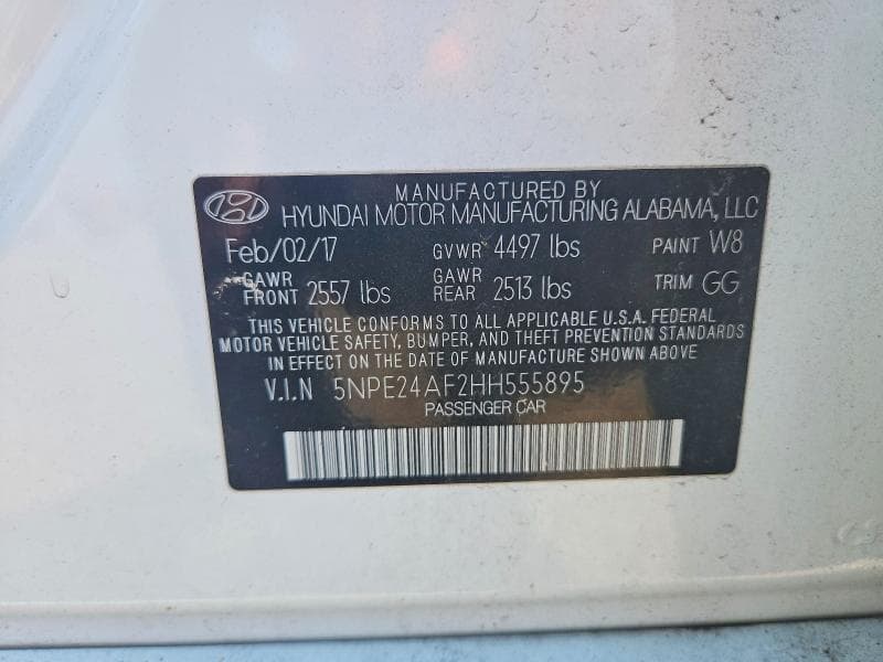 2017 HYUNDAI SONATA SE 13