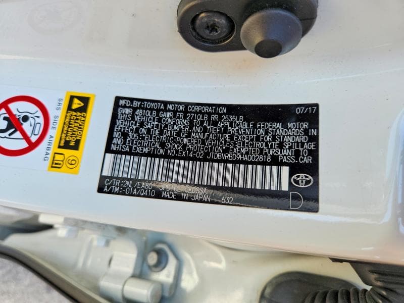2017 TOYOTA MIRAI BASE 12