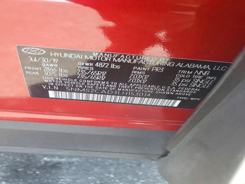 2020 HYUNDAI SANTA FE SE 12