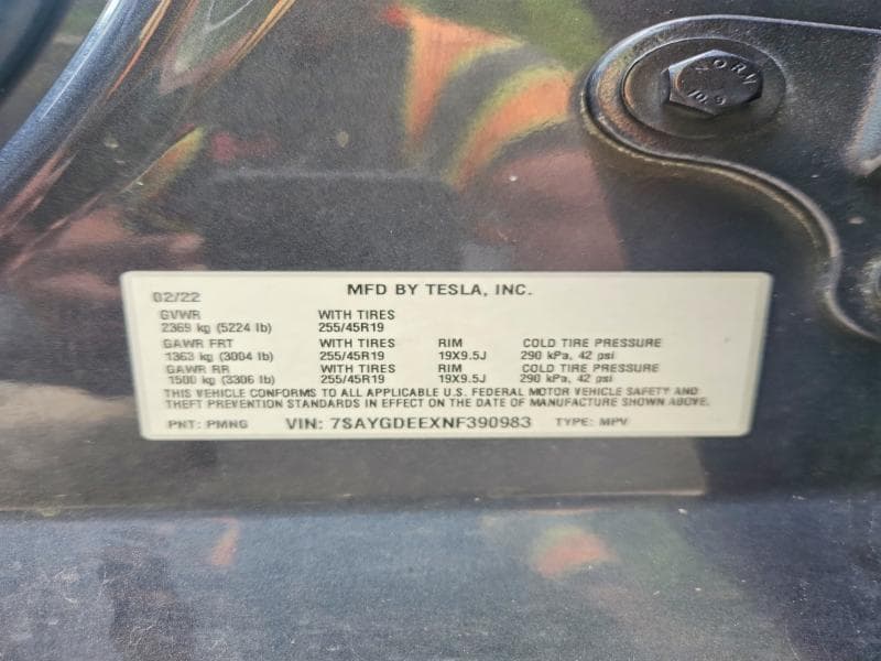 2022 TESLA MODEL Y 13