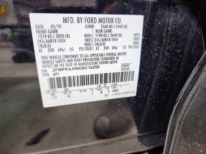 2019 FORD EDGE SEL 13