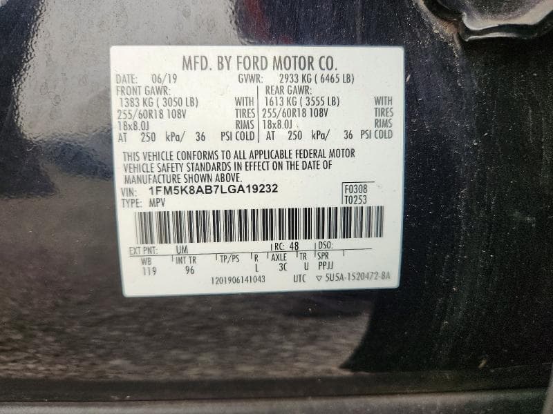 2020 FORD EXPLORER 4WD 13