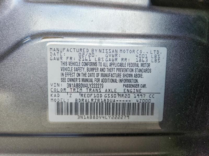 2020 NISSAN SENTRA SR 12
