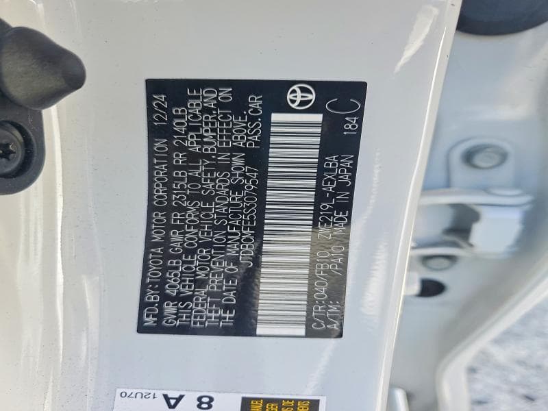 2025 TOYOTA COROLLA HYBRID LE 12