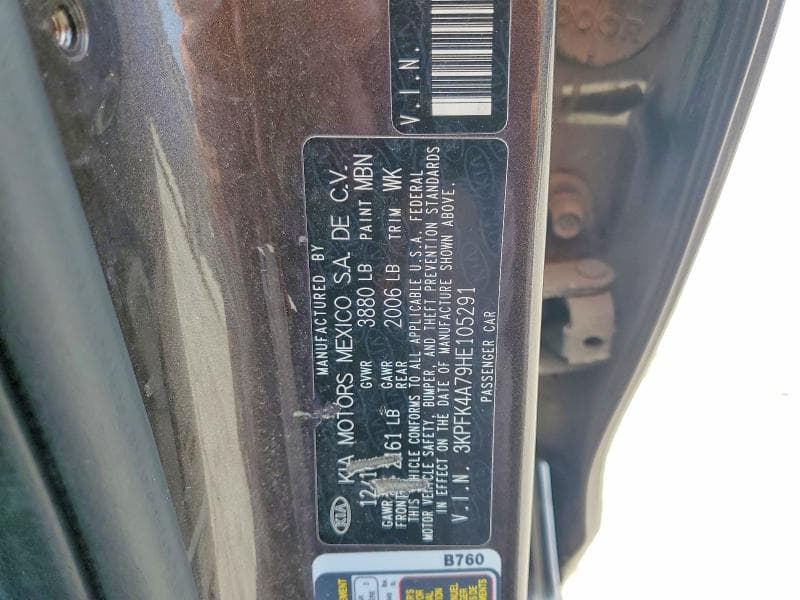 2017 KIA FORTE LX 12