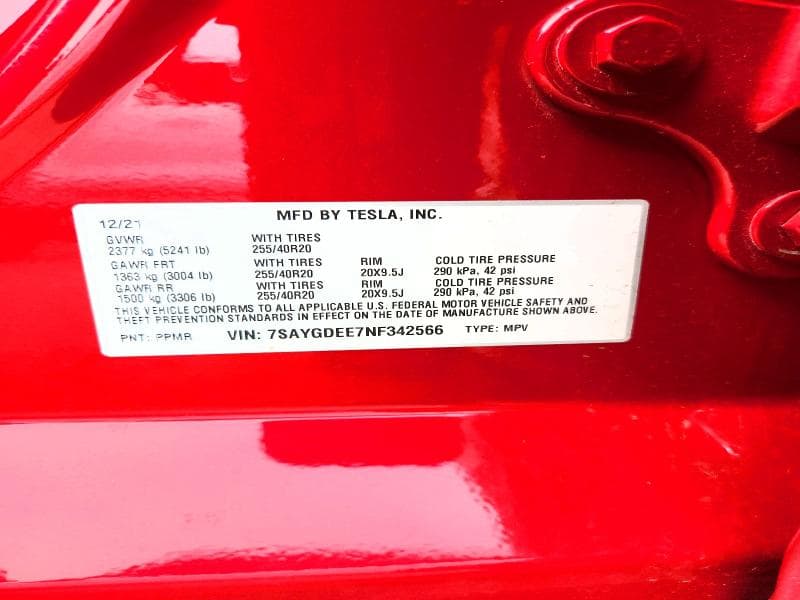2022 TESLA MODEL Y 12