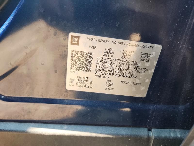 2019 CHEVROLET EQUINOX LT 12