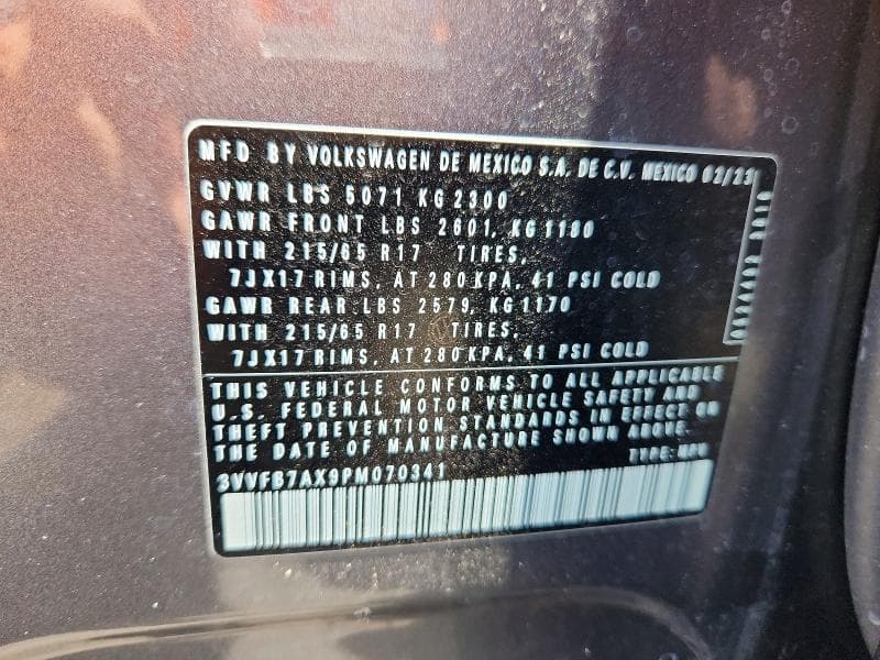 2023 VOLKSWAGEN TIGUAN S 13