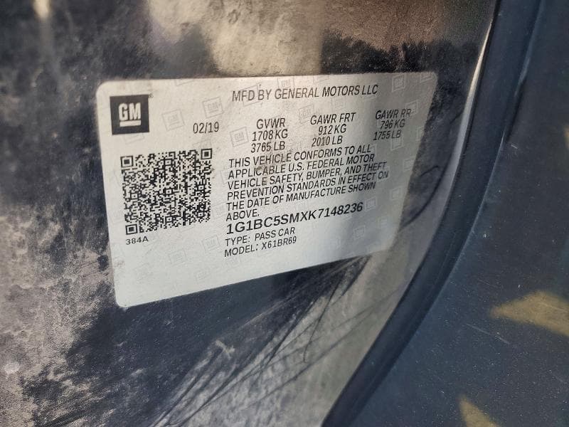 2019 CHEVROLET CRUZE LS 12