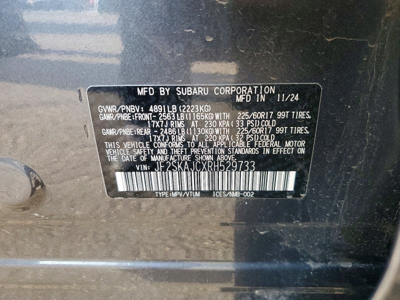 2024 SUBARU FORESTER WILDERNESS 12