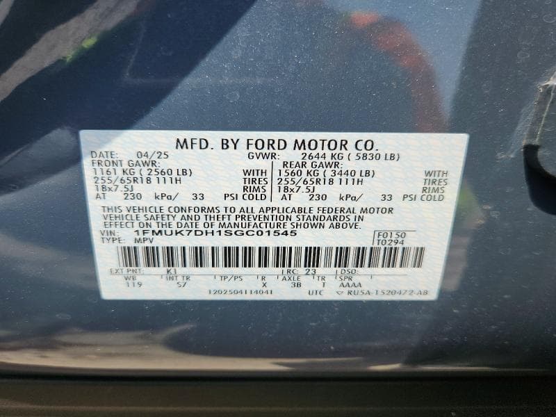 2025 FORD EXPLORER ACTIVE 13