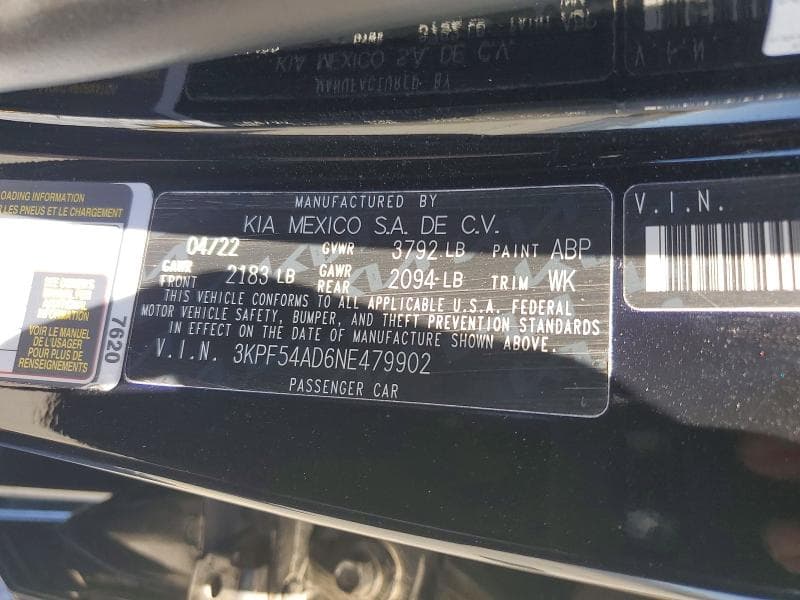 2022 KIA FORTE GT LINE 13