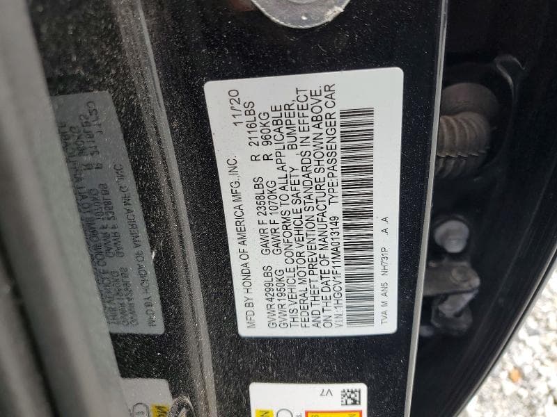 2021 HONDA ACCORD LX 13