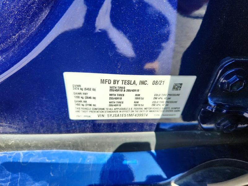 2021 TESLA MODEL S 12