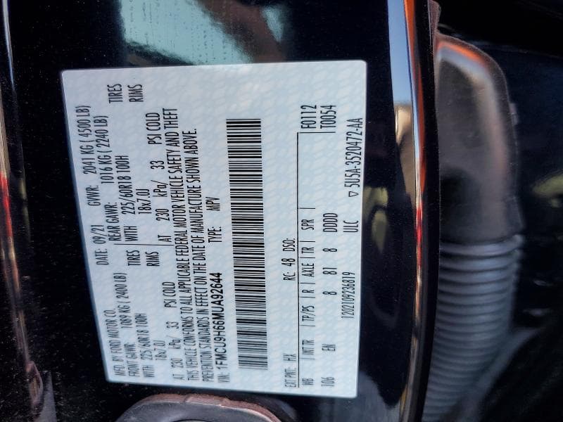 2021 FORD ESCAPE SEL 13