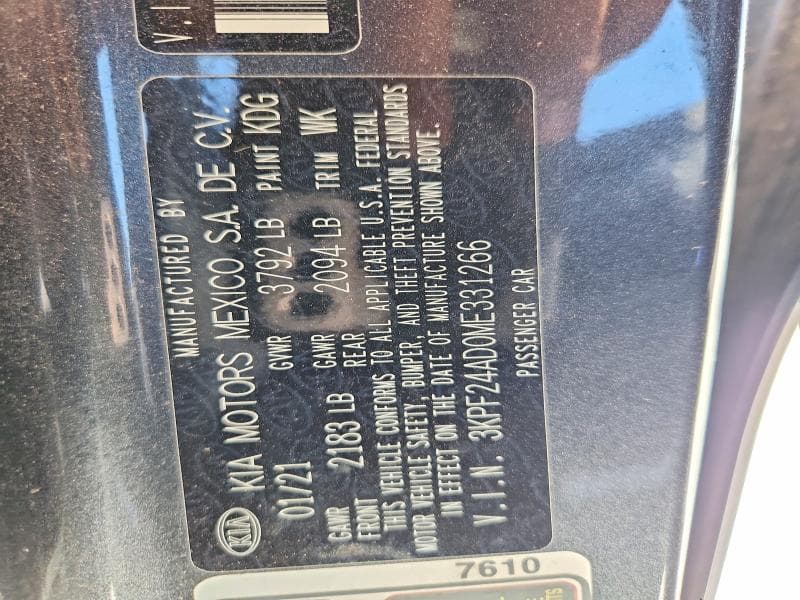 2021 KIA FORTE LXS 12