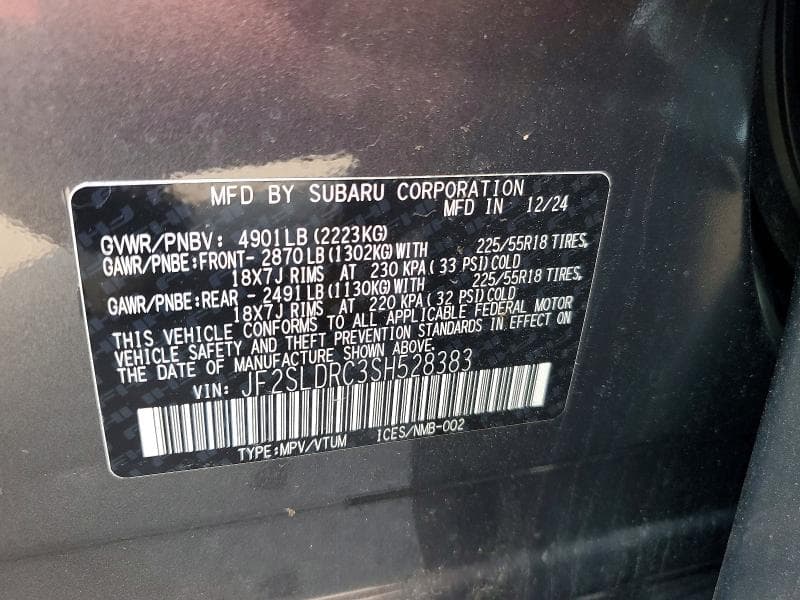 2025 SUBARU FORESTER LIMITED 14