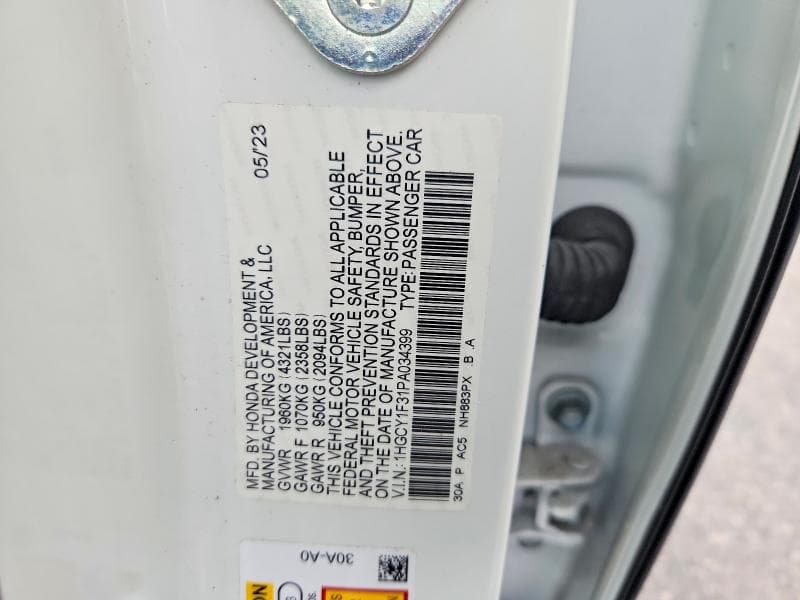 2023 HONDA ACCORD EX 12