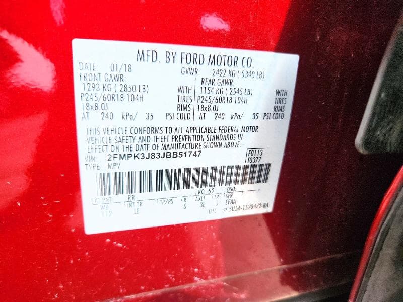 2018 FORD EDGE SEL 13