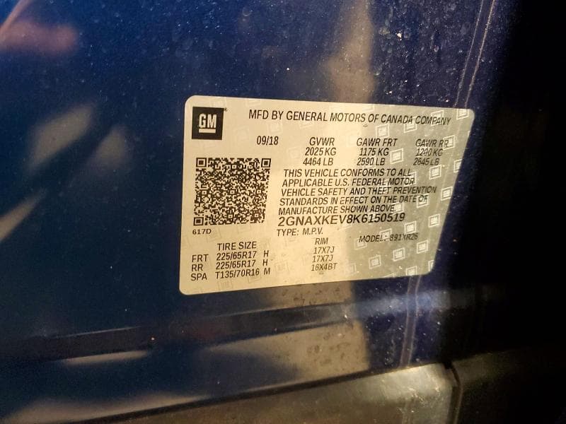 2019 CHEVROLET EQUINOX LT 13