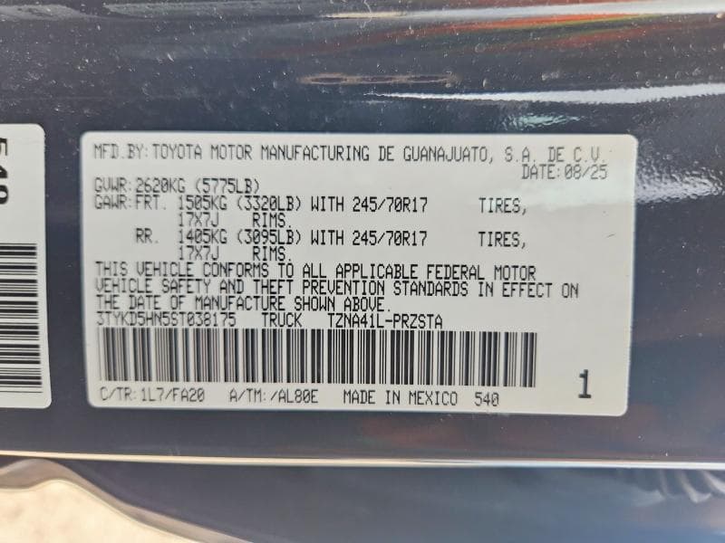 2025 TOYOTA TACOMA SR 12