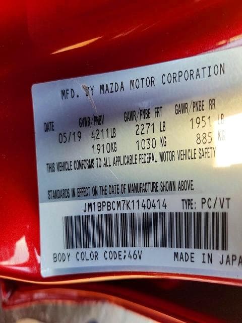 2019 MAZDA 3 PREFERRED PLUS 13