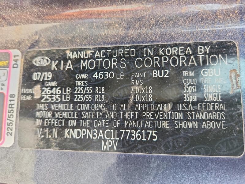 2020 KIA SPORTAGE EX 13