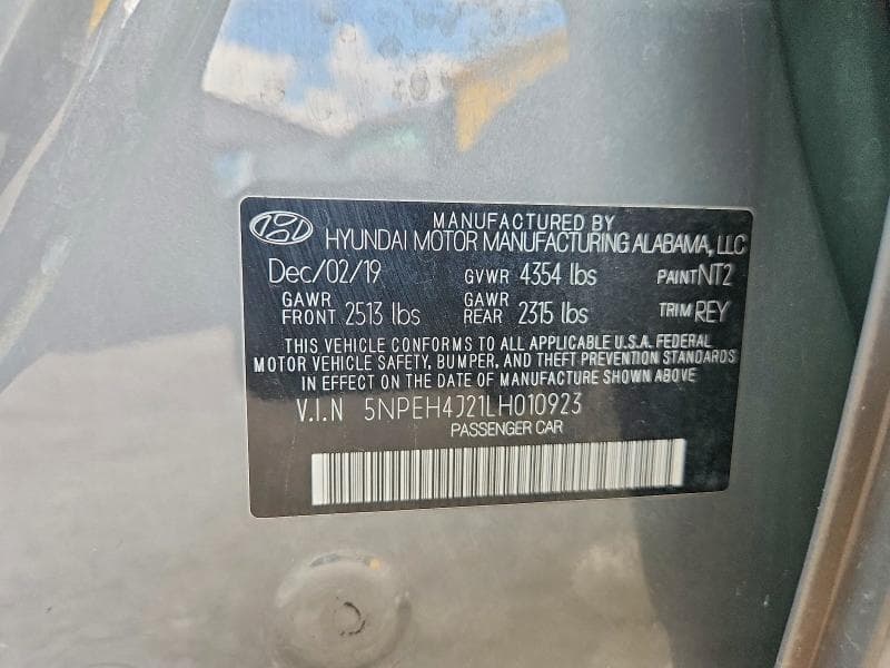 2020 HYUNDAI SONATA LIMITED 12