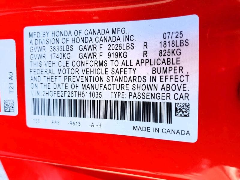 2026 HONDA CIVIC LX 12