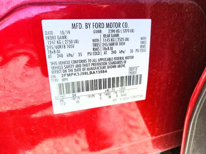2020 FORD EDGE SEL 13