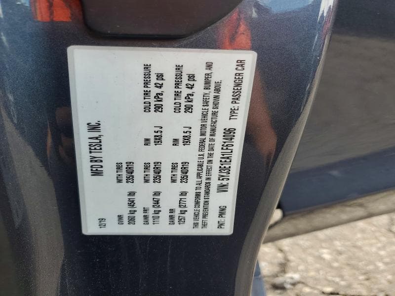 2020 TESLA MODEL 3 12