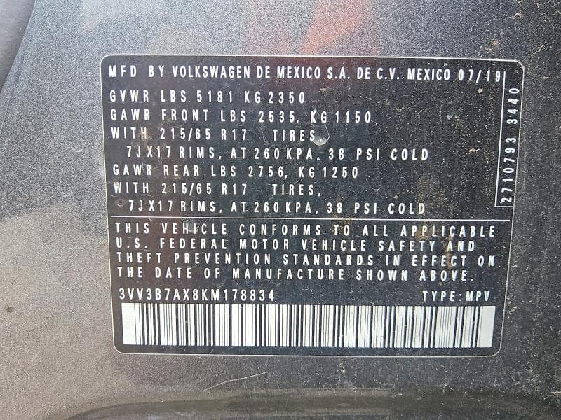 2019 VOLKSWAGEN TIGUAN SE 13