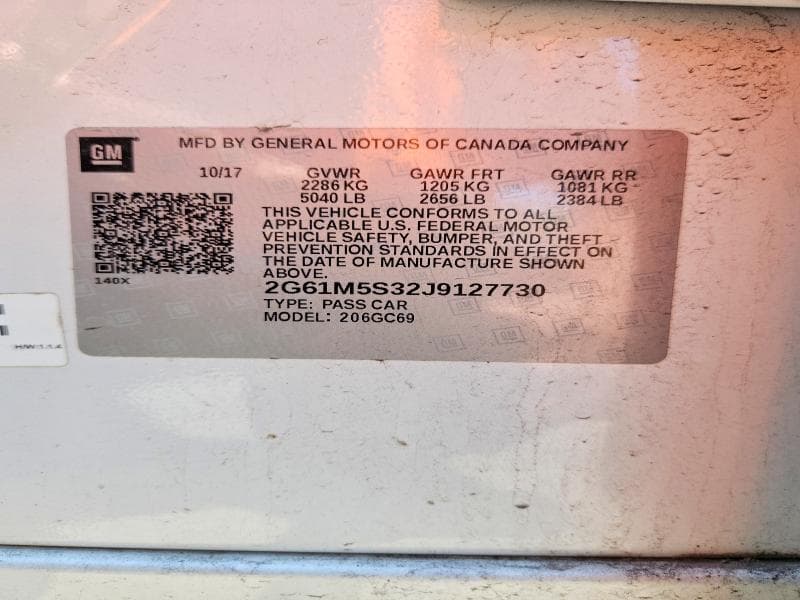 2018 CADILLAC XTS LUXURY 12